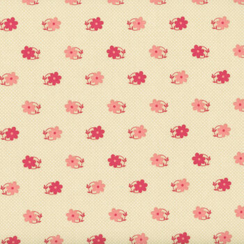 Petals and Polka Dots 3083-13 Linen by Bunny Hill Designs for Moda Fabrics, Image