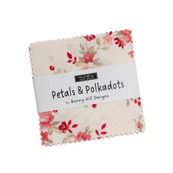 Petals and Polka Dots  Mini Charm Pack by Bunny Hill Designs for Moda Fabrics - RESERVE, Image