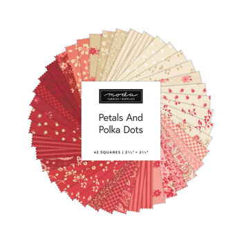 Petals and Polka Dots  Mini Charm Pack by Bunny Hill Designs for Moda Fabrics - RESERVE, Image