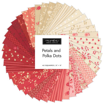 Petals and Polka Dots  Charm Pack by Bunny Hill Designs for Moda Fabrics - RESERVE, Image