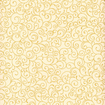 Merry Manor Metallic 2025 33865-11M Cream by Moda Fabrics, Image