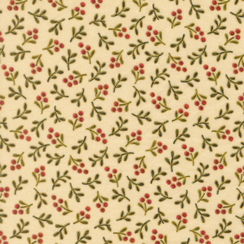 Merry Manor Metallic 2025 33866-11M Cream by Moda Fabrics, Image
