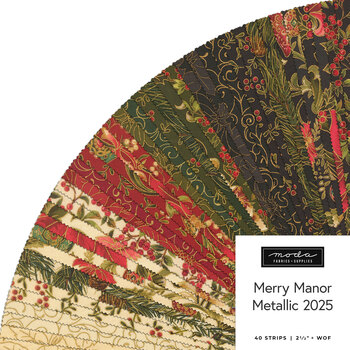 Merry Manor Metallic 2025  Jelly Roll by Moda Fabrics - RESERVE, Image