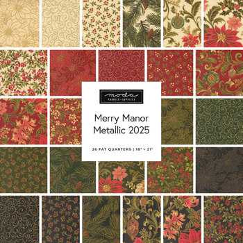 Merry Manor Metallic 2025  26 FQ Set by Moda Fabrics - RESERVE, Image