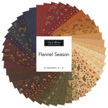 Flannel Season Charm Pack by Kansas Troubles Quilters for Moda Fabrics - RESERVE, Image