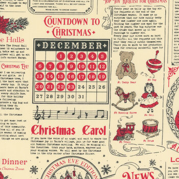 Holiday Cheer 20970-21 Natural-Midnight by Stacy Iest Hsu for Moda Fabrics, Image