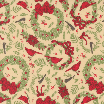 Holiday Cheer 20973-11 Natural by Stacy Iest Hsu for Moda Fabrics, Image