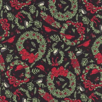 Holiday Cheer 20973-20 Midnight by Stacy Iest Hsu for Moda Fabrics, Image
