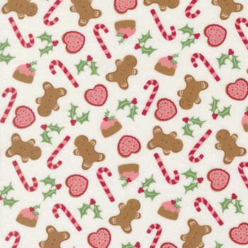 Merrily On High 43212-11 Snow by Sweetfire Road for Moda Fabrics, Image
