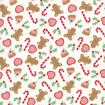 Merrily On High 43212-11 Snow by Sweetfire Road for Moda Fabrics, Image