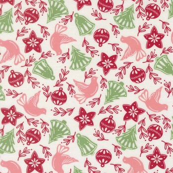 Merrily On High 43213-11 Snow by Sweetfire Road for Moda Fabrics, Image