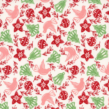 Merrily On High 43213-11 Snow by Sweetfire Road for Moda Fabrics, Image