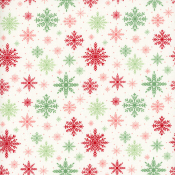 Merrily On High 43214-11 Snow by Sweetfire Road for Moda Fabrics, Image