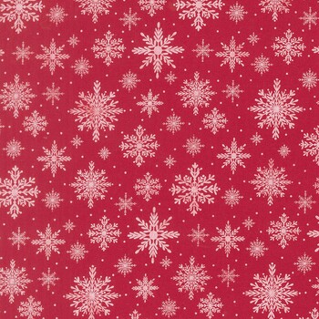 Merrily On High 43214-13 Christmas Red by Sweetfire Road for Moda Fabrics, Image