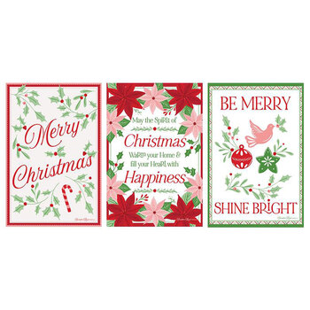 Merrily On High Tea Towels - Set of 3, Image
