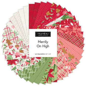Merrily On High  Charm Pack by Sweetfire Road for Moda Fabrics - RESERVE, Image
