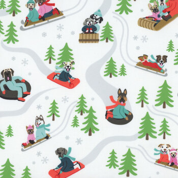 Winter Waggers 4761-01 Dogs Sledding by Devon Design Co for Blank Quilting