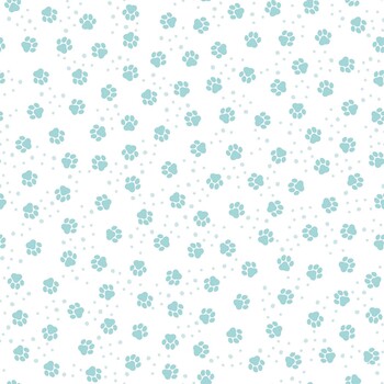 Winter Waggers 4772-01 Puppy Snow Pawprints by Devon Design Co for Blank Quilting Corporation, Image