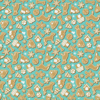 Winter Waggers 4771-13 Dog Biscuits by Devon Design Co for Blank Quilting