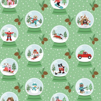 Winter Waggers 4764-66 Snowglobes With Dogs by Devon Design Co for Blank Quilting Corporation, Image