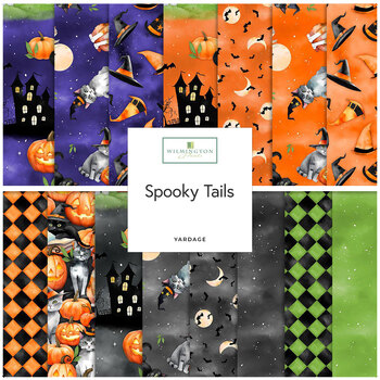 Spooky Tails  Yardage by Nancy Mink for Wilmington Prints, Image