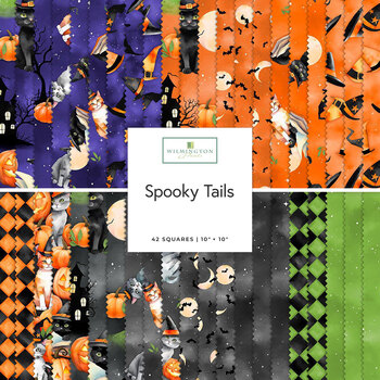 Spooky Tails  10 Karat Crystals by Nancy Mink for Wilmington Prints, Image