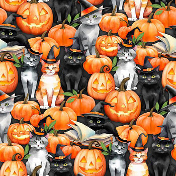 Spooky Tails 33932-989 Multi by Nancy Mink for Wilmington Prints, Image