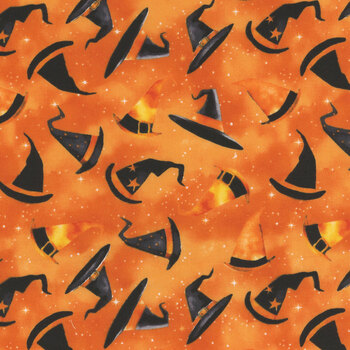 Spooky Tails 33933-889 Orange by Nancy Mink for Wilmington Prints