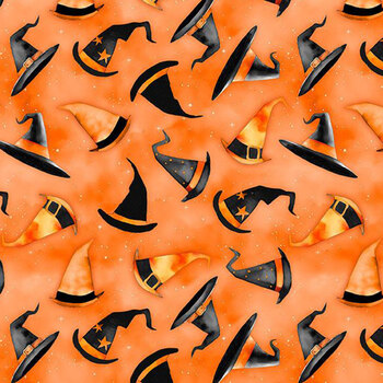 Spooky Tails 33933-889 Orange by Nancy Mink for Wilmington Prints, Image