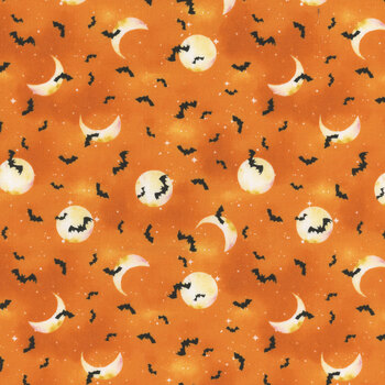 Spooky Tails 33935-895 Orange by Nancy Mink for Wilmington Prints