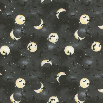 Spooky Tails 33935-995 Black by Nancy Mink for Wilmington Prints