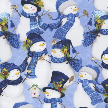 Let it Snow-Man! 27753-440 Light Blue by Danielle Leone for Wilmington Prints