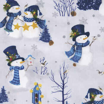 Let it Snow-Man! 27754-914 Gray by Danielle Leone for Wilmington Prints