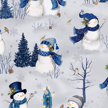 Let it Snow-Man! 27754-914 Gray by Danielle Leone for Wilmington Prints, Image
