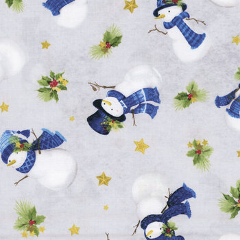 Let it Snow-Man! 27755-917 Gray by Danielle Leone for Wilmington Prints