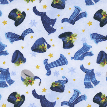 Let it Snow-Man! 27756-407 Light Blue by Danielle Leone for Wilmington Prints