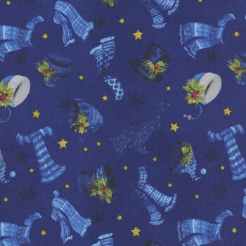 Let it Snow-Man! 27756-447 Dark Blue by Danielle Leone for Wilmington Prints