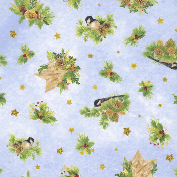 Let it Snow-Man! 27757-472 Light Blue by Danielle Leone for Wilmington Prints