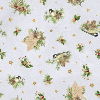 Let it Snow-Man! 27757-972 Gray by Danielle Leone for Wilmington Prints, Image