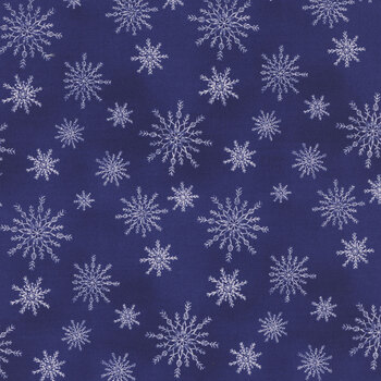 Let it Snow-Man! 27758-414 Dark Blue by Danielle Leone for Wilmington Prints