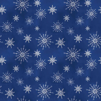 Let it Snow-Man! 27758-414 Dark Blue by Danielle Leone for Wilmington Prints, Image