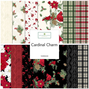Cardinal Charm  Yardage by Susan Winget for Wilmington Prints, Image