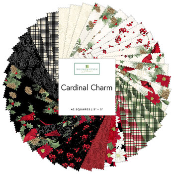 Cardinal Charm  5 Karat Crystals by Susan Winget for Wilmington Prints, Image