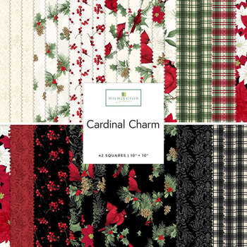 Cardinal Charm  10 Karat Crystals by Susan Winget for Wilmington Prints, Image