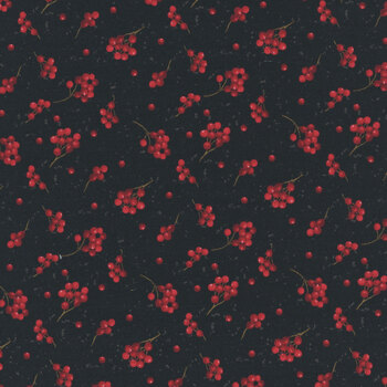 Cardinal Charm 39932-932 Black by Susan Winget for Wilmington Prints