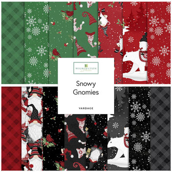 Snowy Gnomies  Yardage by Jennifer Pugh for Wilmington Prints, Image