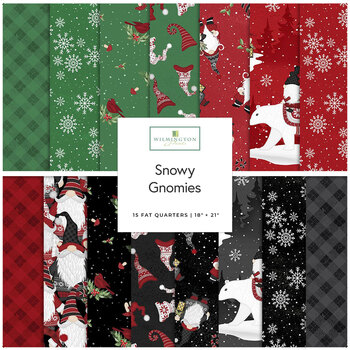 Snowy Gnomies  15 FQ Set by Jennifer Pugh for Wilmington Prints, Image