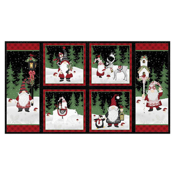 Snowy Gnomies 49369-937 Panel by Jennifer Pugh for Wilmington Prints, Image
