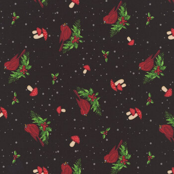 Snowy Gnomies 49375-937 Black by Jennifer Pugh for Wilmington Prints