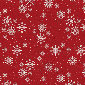 Snowy Gnomies 49376-313 Red by Jennifer Pugh for Wilmington Prints, Image